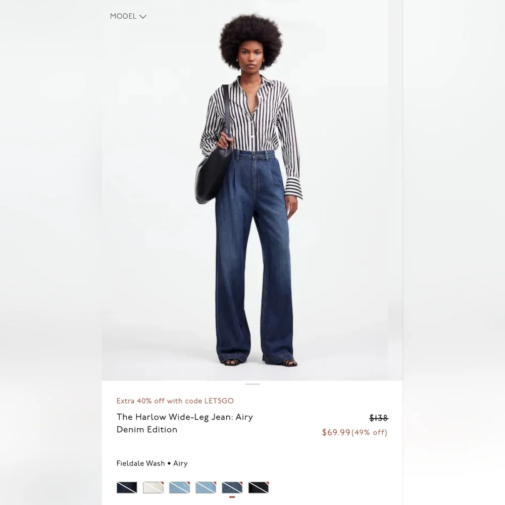 Madewell Harlow Wide-Leg Jean: Airy Denim Edition - Picture 5 of 8